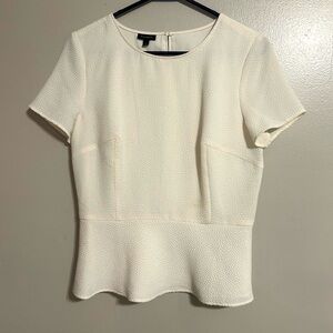 Talbots Cream Textured Women's Blouse